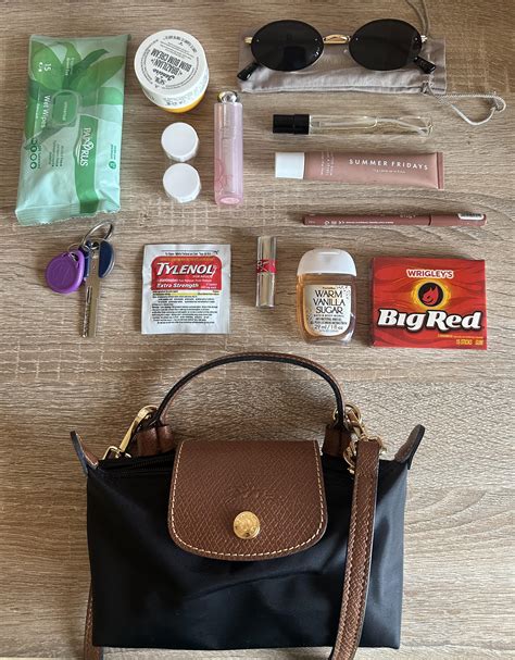 what's in my longchamp bag.